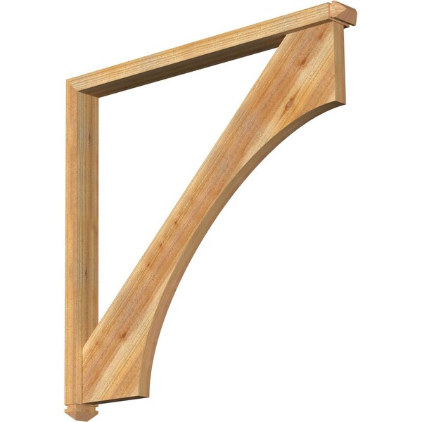 Ekena Millwork Westlake Arts and Crafts Rough Sawn Bracket w/ Offset Brace, Western Red Cedar, 4"W x 44"D x 44"H BKT0402X44X44WTL03RWR - main